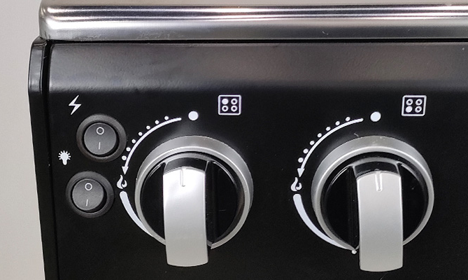 Horno independiente de 55L con perilla PC, cocina de gas de 4 quemadores, ahorro de energía y fácil manejo