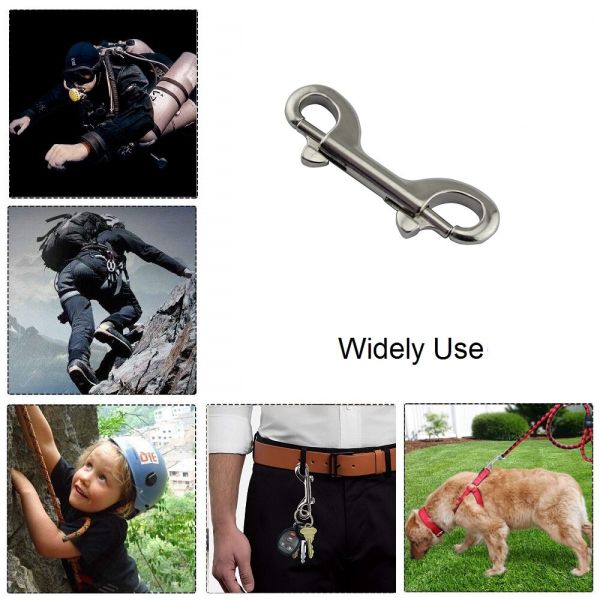 Scuba Dive acero inoxidable doble extremo perno corcheta corcheta clip de metal