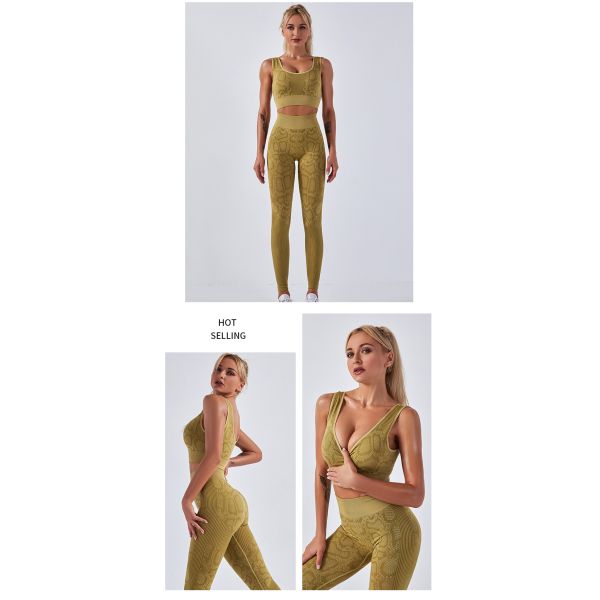 Добавочная змейка размера печатая разминку йоги установила ударопрочные гетры спортзала бюстгальтера спорт