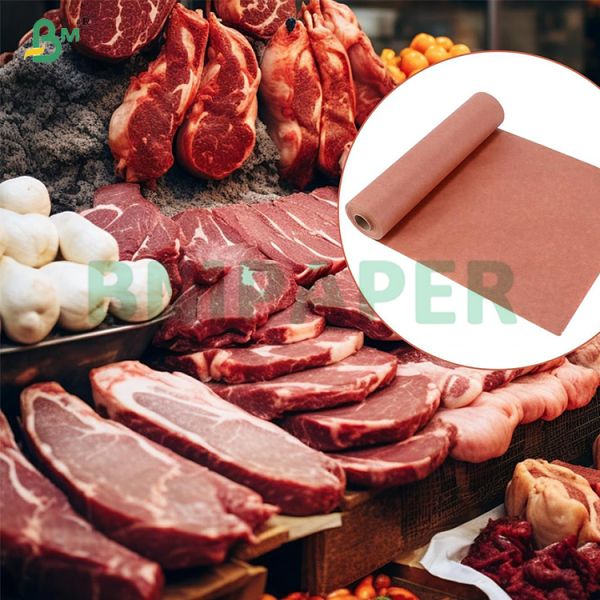 75gsm Pink Brown Meat Butcher Paper 12 Inch X 900 Feet