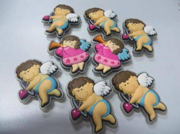 Flexible 3D Boys Girls Angel Shape PVC Fridge Magnet Sticker With Cheap Wholesale Price, For Home Decoration