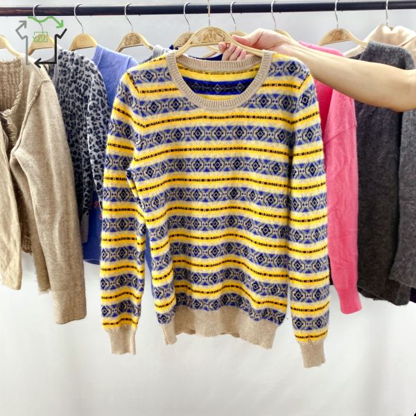 Warm Winter Second Hand Sweaters Clean 95%-100% Mixed Colors Strictly Sorted for Ladies