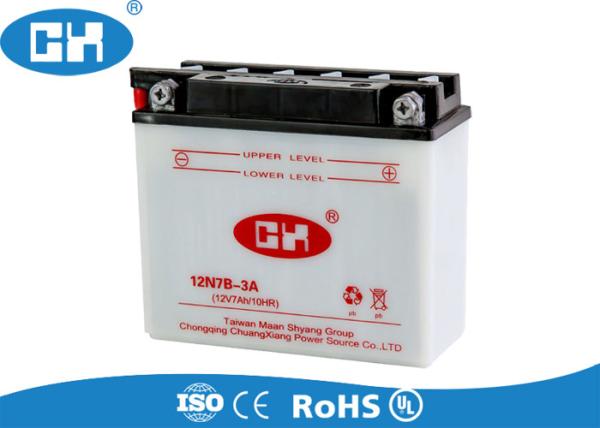 Big Capacity Dry Charged Motorcycle Battery ABS Container Durable For Scooter