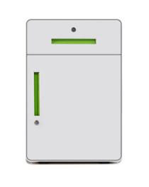 Under Desk Three Drawer Steel Mobile Pedestal Metal Locker Cabinet White