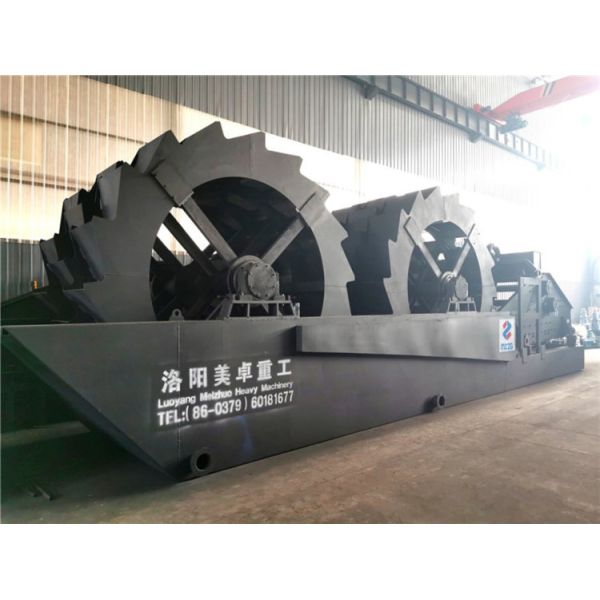 Aggregates Wheel Sand Washer , Sand Cleaning Equipment 50 Tons Per Hour