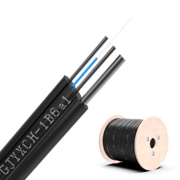 1 revestimento exterior FTTH GJYXCH do cabo de fibra ótica autossuficiente LSZH do núcleo