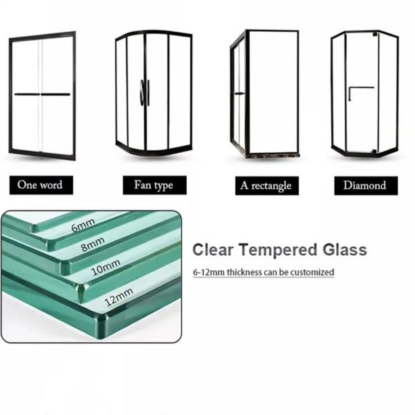 Full Frame Hidden Diamond Shower Room Corner Shower Enclosure with 10mm Glass Thickness