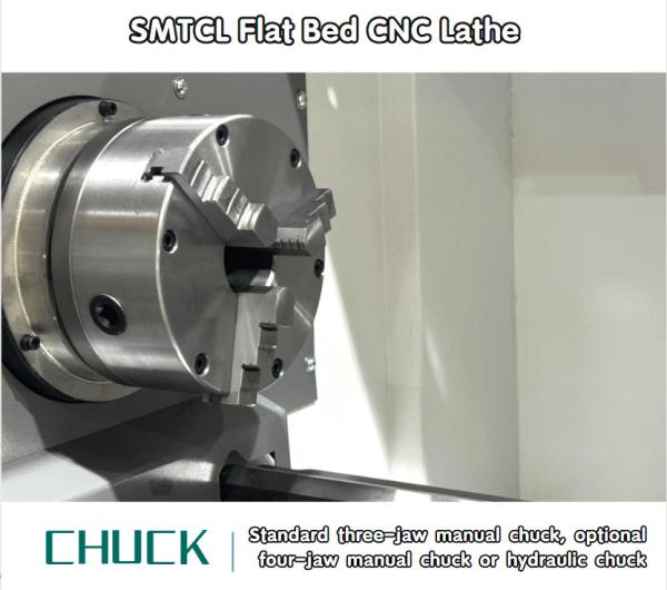 Máquina de torneamento CNC SMTCL CAK4085 Torno Máquina de torneamento CNC Metal SMTCL Flat Bed CNC