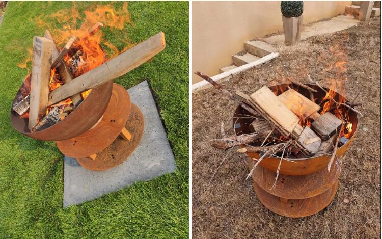 Располагаясь лагерем барбекю шара огня Corten ржавого медника хранения швырка стальное круглое