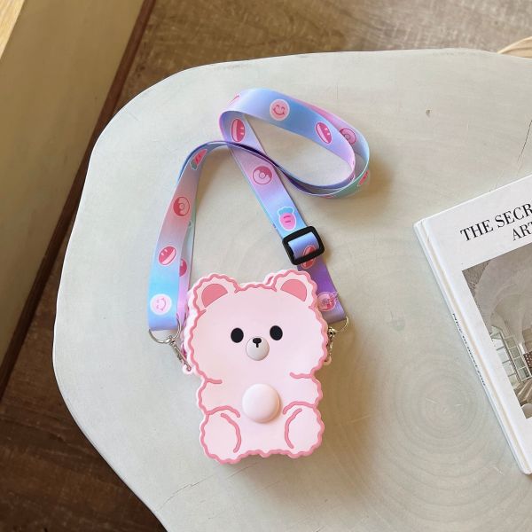 Легкая без BPA силиконовая ручка и карандаш Поп-коробка плечевая сумочка Фиджетные игрушки Сумочка для девочек