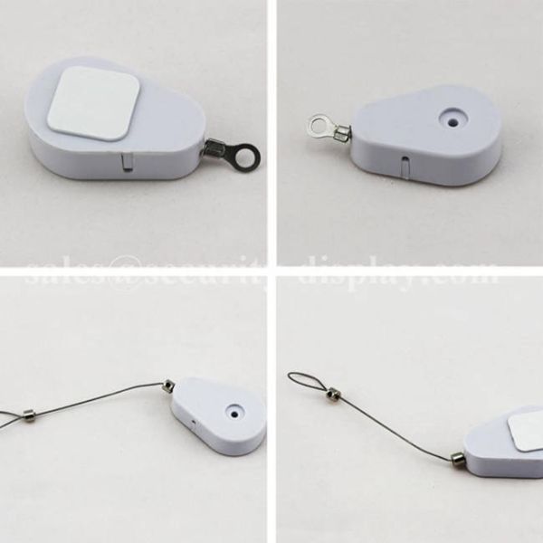 Drop Shaped Store Display Security Tether Retractors With Loop End
