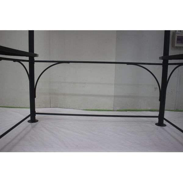 Aluminium and Iron Barbecue Gazebo 2.18*1.43*2.13-2.29M for Garden Canopy Grill House