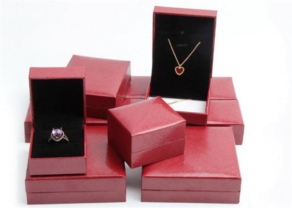 Pink Ring Jewelry Box Case , Rectangle Jewelry Storage Box  Eco - Friendly