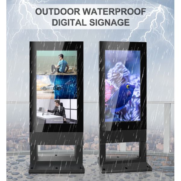 Touchscreen 55 Inch Outdoor Digital Signage Anti Glare For Interaction