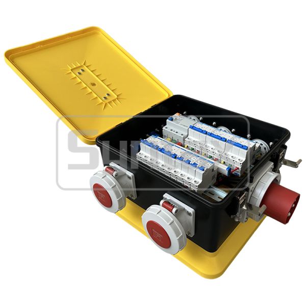 Syntax MZ24 IP67 Waterproof Portable Power Distribution Boards For 63A 400v Three Phase Electrical Supply Outdoors 37.7*34.8*27.7CM