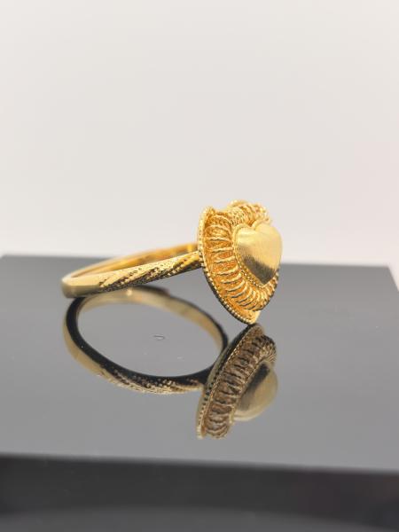 Heart-shaped ring for 925 sliver gold plating