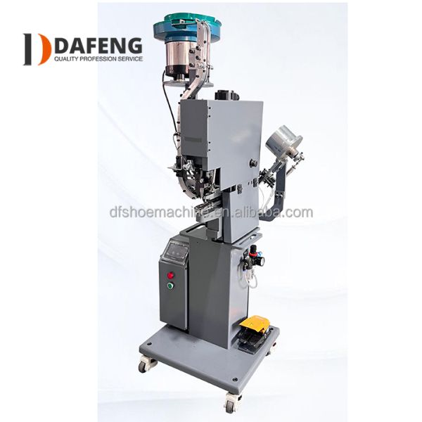 Automatic Motor-Driven Shoe Lace Hook Button Riveting Machine for Climbing Boots and Safety Shoes Making 220V 1 Year Warranty
