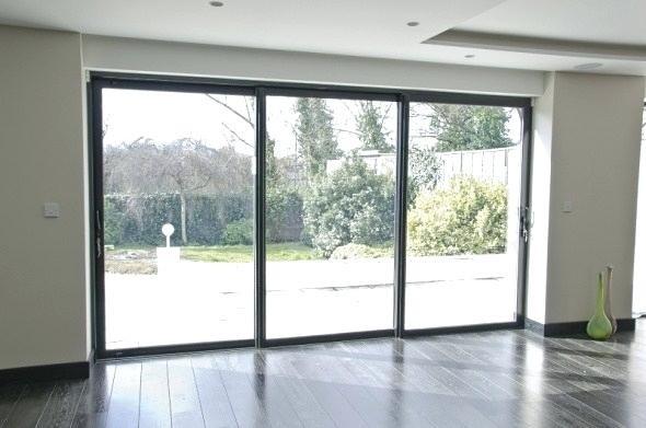 Interior Decorative Bedroom Aluminium Sliding Glass Doors And Window Eco - Friendly Glue slide door aluminum profile