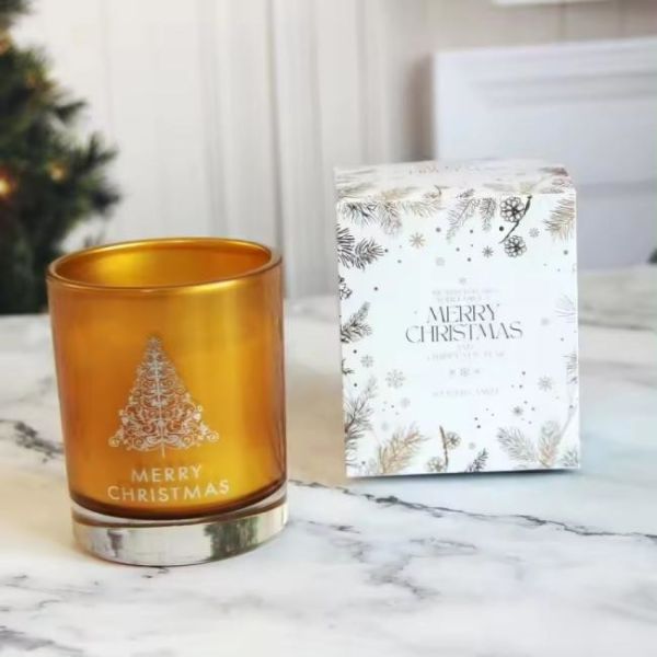 Art Empty Glass Luxury Home Candle Holders Big Christmas Fragrance Soy Wax Tin Scented Candles
