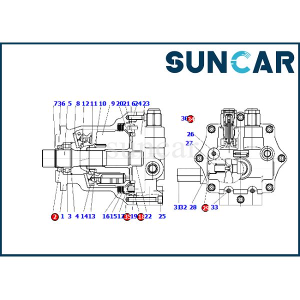 SOLAR 400LC-V Komatsu Swing Motor Seal Kit 2401-9309KT