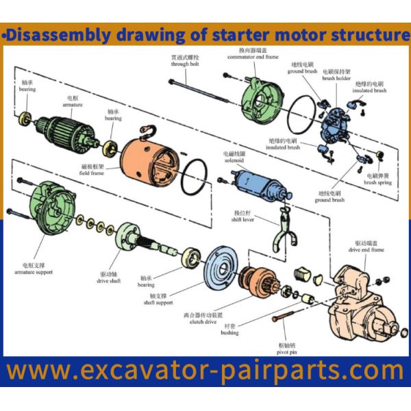 8944234520 24V 9T 3.0KW Excavator Starter Motor Kobelco SK60-3 Isuzu 4JA1 Engine