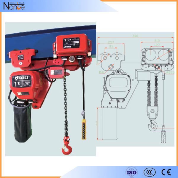 Grue à chaînes électrique manuelle pour le poste de travail/la grue électrique câble métallique