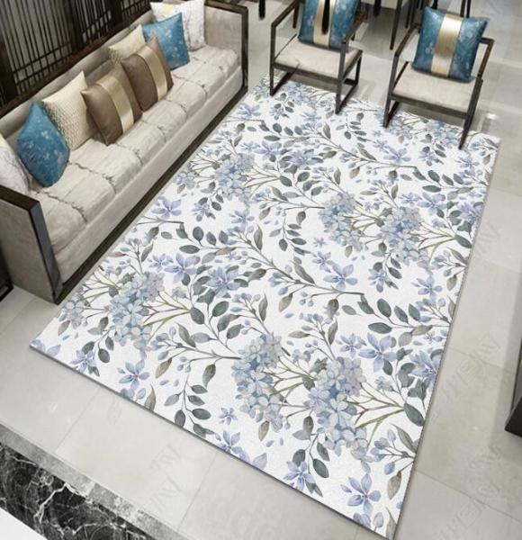 Washable Polyester Fiber Classic Bedroom Floor Carpets Rectangle Living Room Floor Carpets