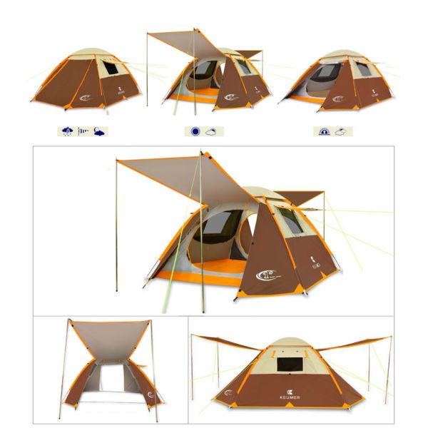 Weatherproof Pop Up Camping Tent , Stable House Looking Camping Tents
