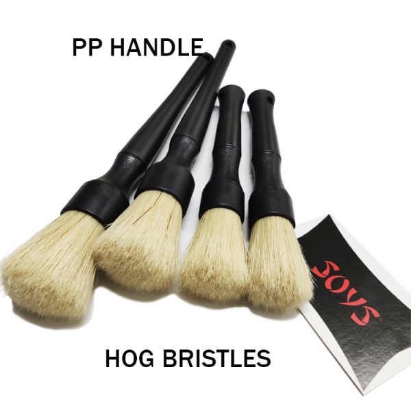 Plastic Handle Car Interior Cleaning Brushes Boar Hair 16.5cm