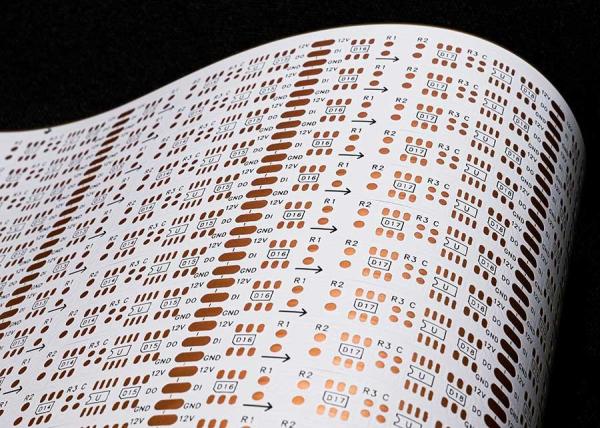 Double Sided 5050 LED Strip Flexible Circuit Board With 30 LED Light White Film FPCB