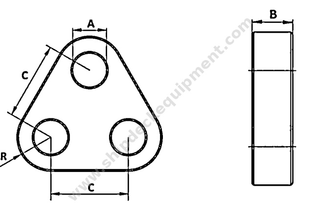 Marine Delta Plate for Towing Bridle | Steel Triangle Plate for Ship Towing Equipment