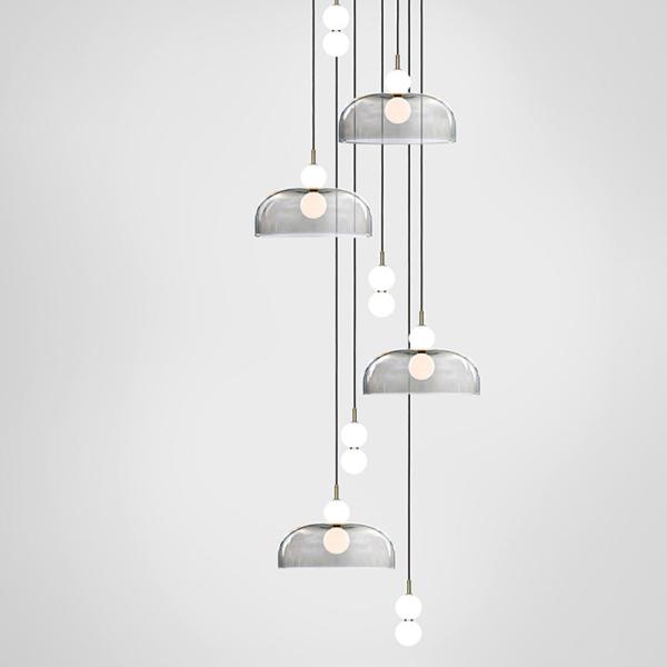 Glass Pendant Light Post-modern Pendant Lamp Bedside Living Room stairwell pendant lights(WH-AP-559)