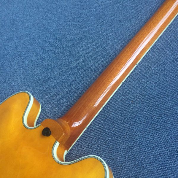 Hollow body jazz guitar,Flame Maple Top,Ebony Fingerboard,double F holes jazz electric guitar