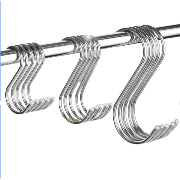 Stainless Steel Metal Hanging Heavy Duty Adhesive Wall Coat Hooks for Clothes M2.5 M3 M4 M5 M6 M8 M10 M12 M14 M16 M20