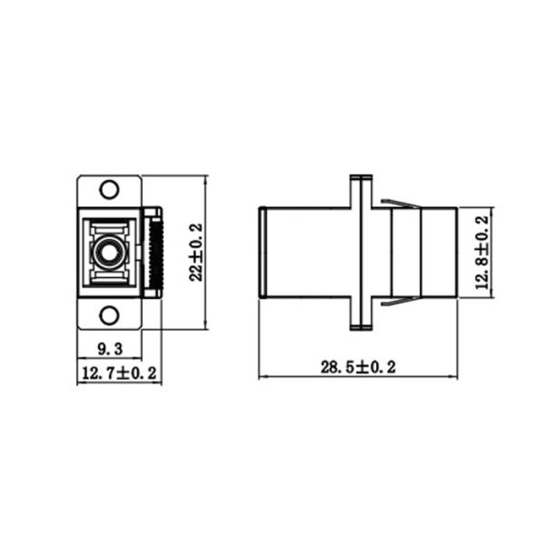 CATV SC Fiber Optic Adapter With Shutter