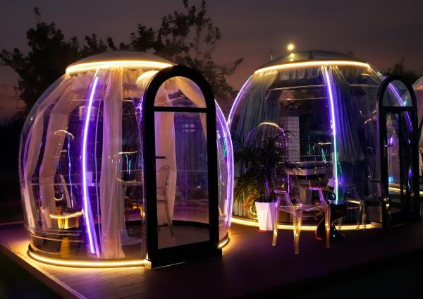New Design Star Room Prefabricated  PC Dome Tent Transparent Polycarbonate Dome House for Hotel