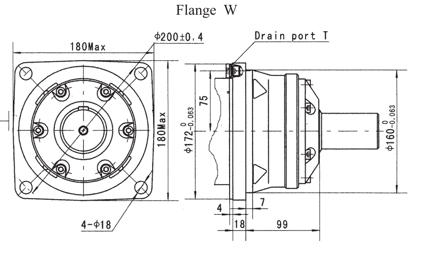 BMT Hydraulic Motor BMT-315-W-FD-D China Factory BMT Series High Troque Hydraulic Orbit Motor Supplier