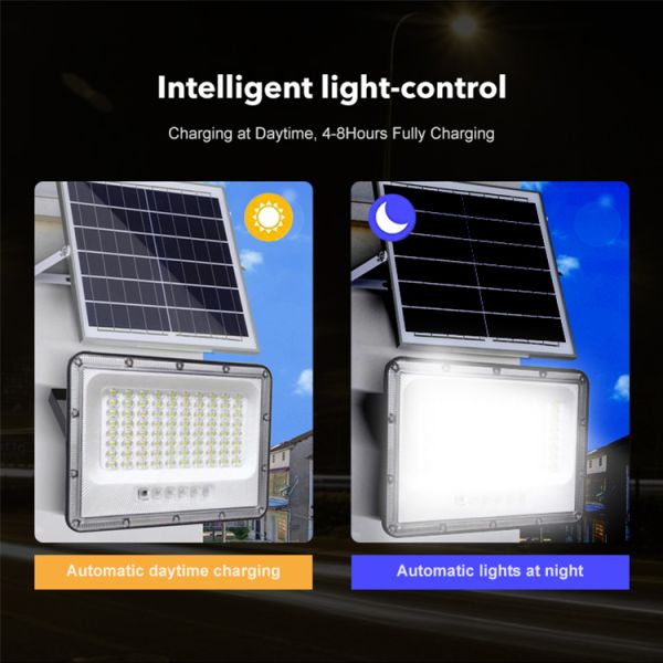 Nouveau design télécommande extérieure imperméable à l'eau Ip65 Led Flood Lamp 100w 200w 300w 400w Solar Flood Light