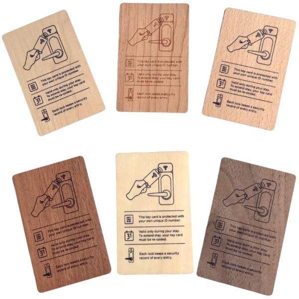 Tarjeta de habitación de hotel ecológica Toque para desbloquear la tarjeta clave de hotel RFID