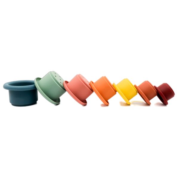 BPA Free Silicone Nesting Cups Toy For Early Educational Develop