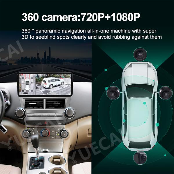 360 Camera Toyota Highlander Car DVD Player CarPlay Android Auto Toyota Head Unit