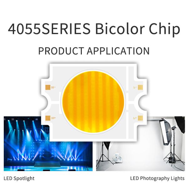 Высокомощный Cob Led Chip 4055 Bi Color Led Cob Chip 200w+200w 2700-6500k 72-75в