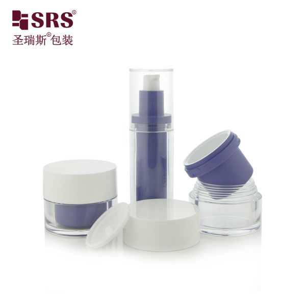 SRSJQ 50g PET Thick Wall Double Wall Plastic Replaceable Jar For Facial Cream Gel Wholesale
