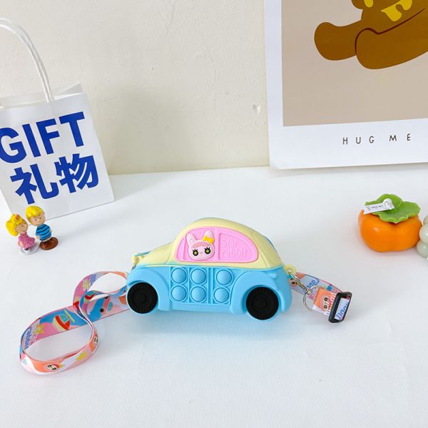 Автомобильный прочный силиконовый кошелек с монетами и легкий портфель для макияжа