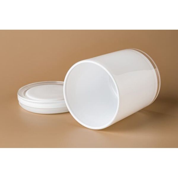 Empty 430ml Glass Cylinder Candle Holders 15 Oz Candle Jars With Lids