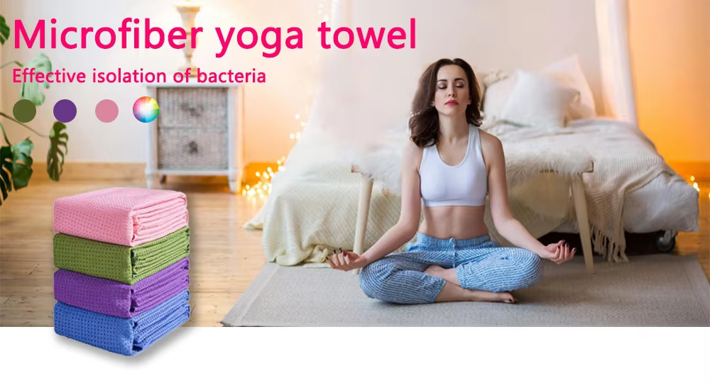 ODM пурпурный не сместить горячее полотенце йоги Microfiber со сжатиями