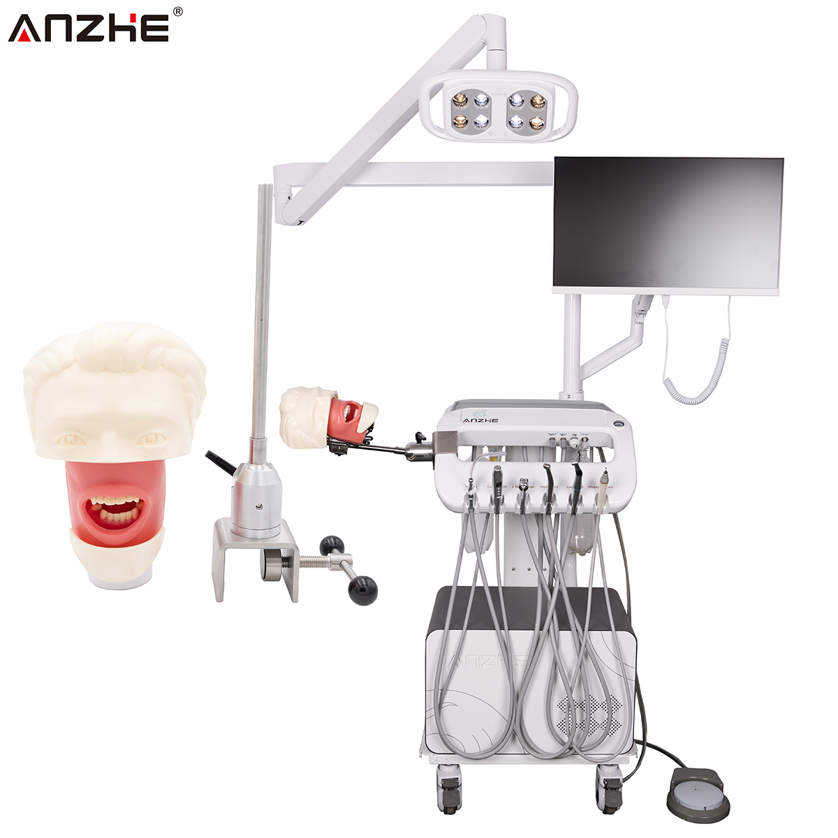 Portable Dental Unit with Implant Simulation Phantom Head Dental Training Workstation Digital Dental Education System for Dental Schools and Universities