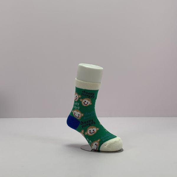 Newborn Boy Socks Standard Thickness Blue Knitted Long Breathable Cotton Cute Pattern