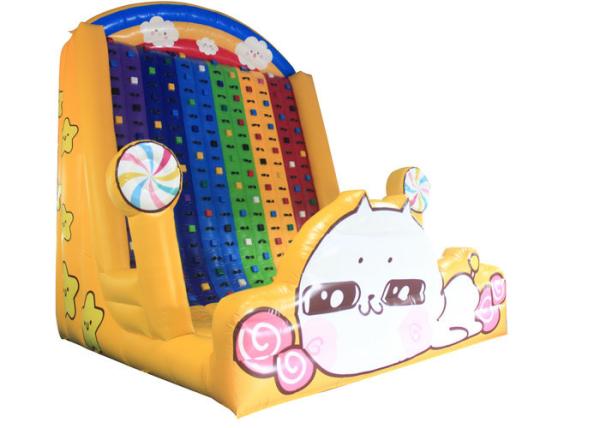 Cartoon Inflatable Water Slide Climbing Wall , Customized Blow Up Climbing Wall