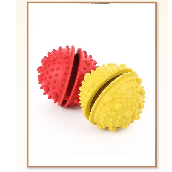 Interactive TPR Rubber Ball Puzzle Dog Toys for Round Training and Mental Stimulation